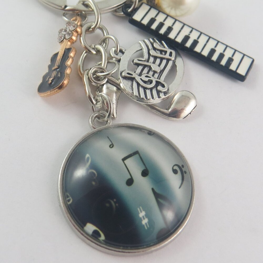 Music Keychain Music Purse Keychain Music Bag Accessory Music Key Chain Ring